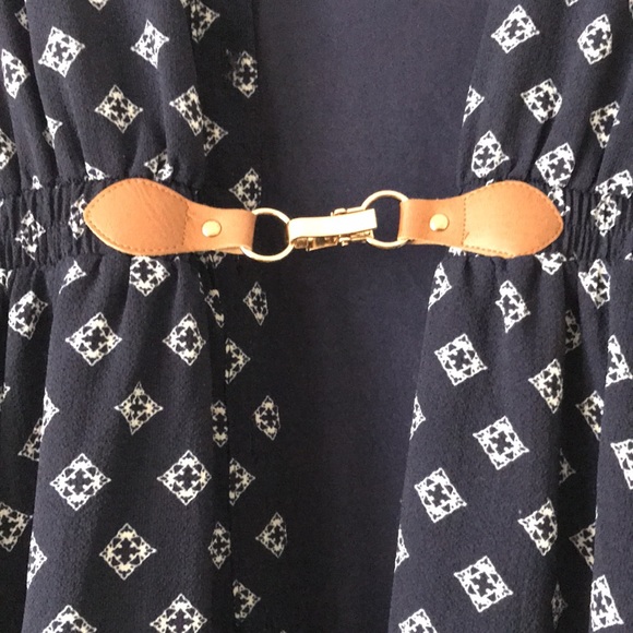 Ryan Michelle Navy Blue Button up Dress - Picture 2 of 5